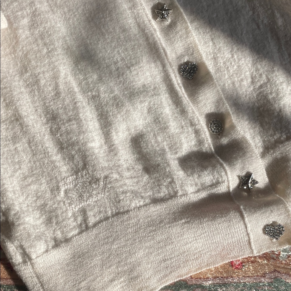 Zadig & Voltaire|Beige Cardigan Sweater with Jeweled Buttons| XS| EUC - Picture 8 of 8